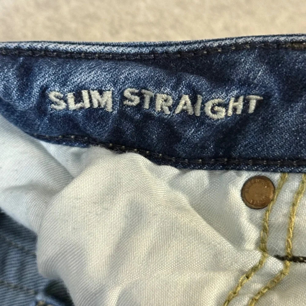 American Eagle Airflex+ Slim Straight Jeans Mens 29x32 Blue Denim Stretch
